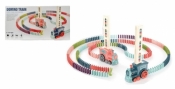 Domino z kolejką układającą domino