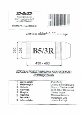 Okładka na książkć B5/3R