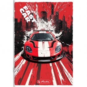 Zeszyt Fast Car A5/16k linia podwójna kolorowa, 1 szt