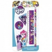 Zestaw 4 przyborów szkolnych My Little Pony.