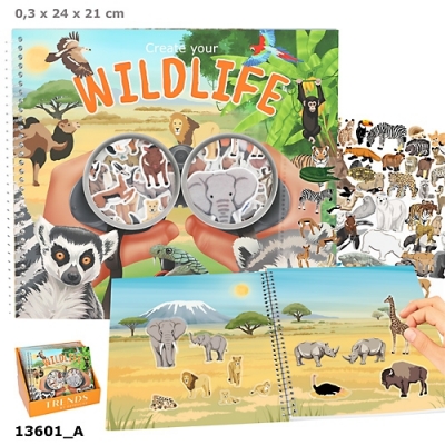 <img src='https://webimage.pl/pics/134/3/d4010070703134.jpg' style='height:440px' /> Zestaw Create your Wild life z naklejkami 13601A