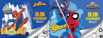 Blok rysunkowy A4/20K biały Spider Man