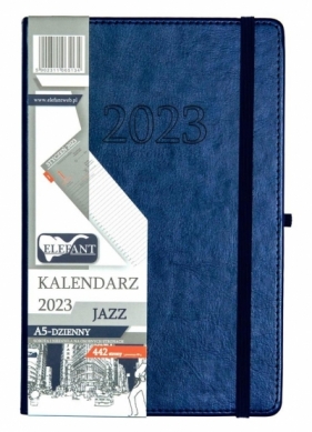 Kalendarz 2023 A5 Jazz dzienny granatowy