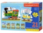 Puzzle edukacyjne Pociąg 21 elementów długość 117 cm (E135)