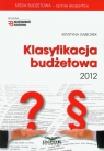 Klasyfikacja budżetowa 2012 z płytą CD Gąsiorek Krystyna
