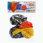 Balon gumowy Godan kolorowe konfetti crystal mix 5 szt. (GS120/816)