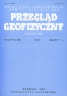 Przegląd Geofizyczny Kwartalnik Rocznik LIII 2008 zeszyt 3-4