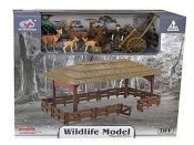Figurka Adar zestaw mini zoo - zagroda, dzikie zwierzęta, narzędzia, ludzik (523135)