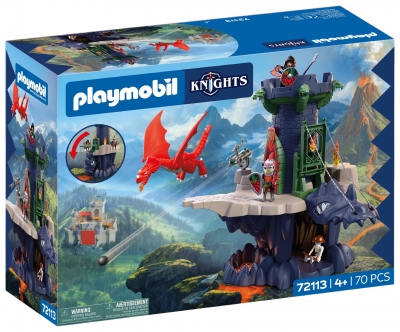 <img src='https://webimage.pl/pics/136/1/d4008789721136.jpg' style='height:440px' /> Playmobil Wieża rycerzy herbu Smok 72113