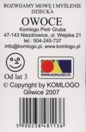 Karty Rozwijamy mowę i myślenie dziecka Owoce