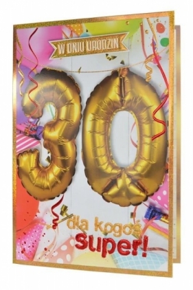 Karnet QBL-005 Urodziny 30 + balony