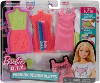 Zrób to sama: Stylowe szablony ( różowy zestaw) Barbie