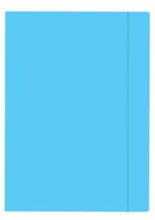 Teczka z gumką A4+ - Fluo niebieska (357195) (OUTLET - USZKODZENIE)