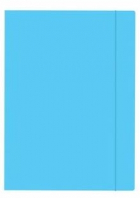 Teczka z gumką A4+ - Fluo niebieska (357195) (OUTLET - USZKODZENIE)
