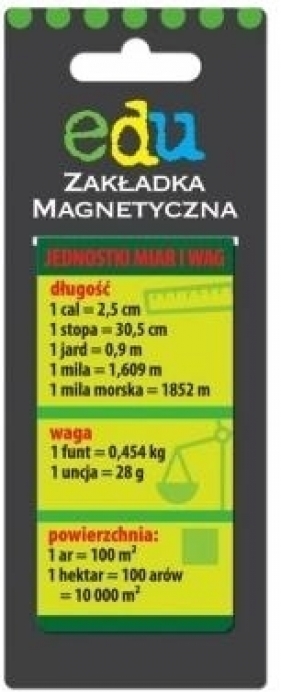 Zakładka do książki Jednostki miar i wag - ZK-084