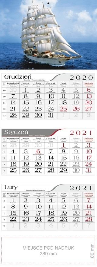 Kalendarz 2021 Trójdzielny Na Morzau CRUX