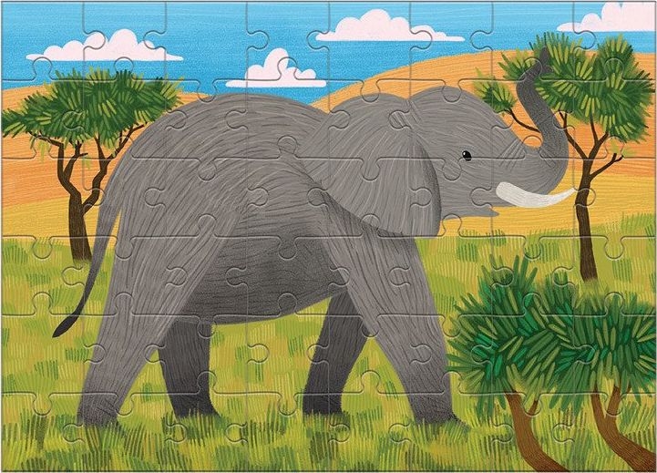 Mudpuppy, puzzle mini - Słoń afrykański, 48 el.