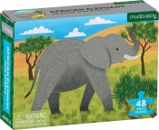 Mudpuppy, Puzzle mini - Słoń afrykański, 48 el.