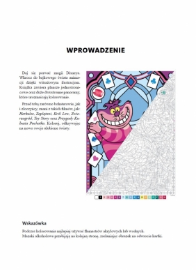 Zagadkowe rysunki. Art therapy. Kolorowanka antystresowa. Witraże. Magia kolorów. Disney - Wlliam Bal