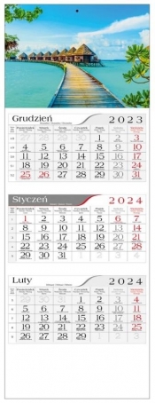 Kalendarz 2024 Trójdzielny Orientalne wakacje