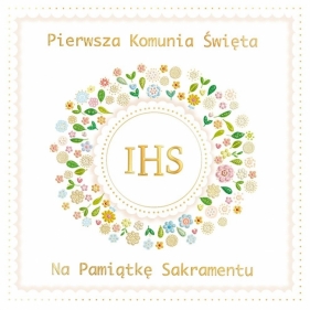 Karnet A5 Komunia Wianek z koronką