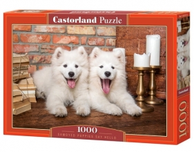 Puzzle 1000 Samoyed Puppies Say Hello