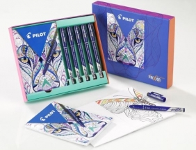 Cienkopis Frixion Fineliner Gift box 5 sztuk + kolorowanki