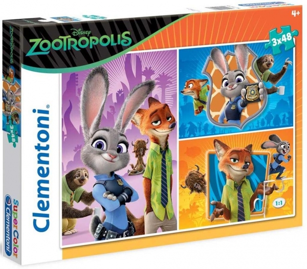 Puzzle SuperColor Zootropolis 3x48 (25213)