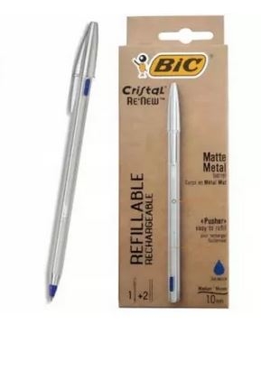 Długopis Cristal Re'new Metal niebieski 1+2 szt. BIC