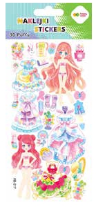 Naklejki 3D Puffy - Pink Dolls, 9.5 cm x 22 cm, Happy Color