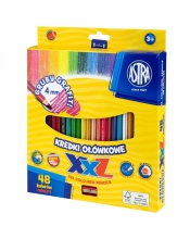 Kredki ołówkowe XXL, 48 kolory