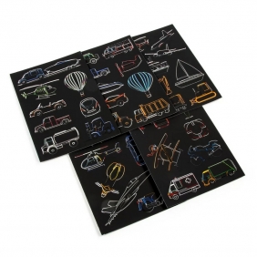 Kidea, Naklejki do wydrapywania Pojazdy