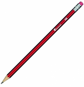 Ołówek Titanum drewniany z gumką 4B (83726)