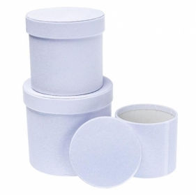 Pudełko Flower Box 3szt biały ROZETTE