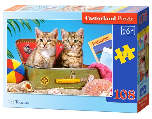 Puzzle Cat Tourists 108 elementów (010141)