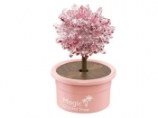 Magiczne drzewko różowe hodowla kryształów