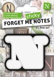 Forget me sticky - notes kart samoprzylepnych litera N