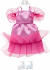 Ubranka Barbie Fashion Różowa sukienka glamour (GWD96/HJT20)