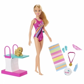 Barbie: Lalka pływaczka z pieskiem (GHK23)
