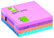 Kostka samoprzylepna Q-CONNECT, 76x76mm, 4x80 kart., mix kolorów (KF02514)
