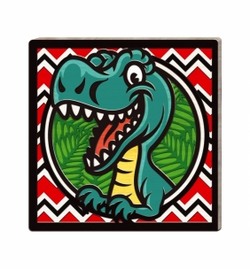 Zestaw do tworzenia obrazów z drewna - dinozaur