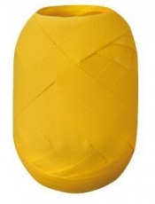 Wstążka kłębuszek 20m/10mm - matowa żółta