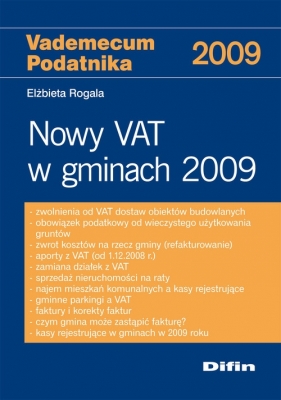 Nowy VAT w gminach 2009 - Rogala Elżbieta