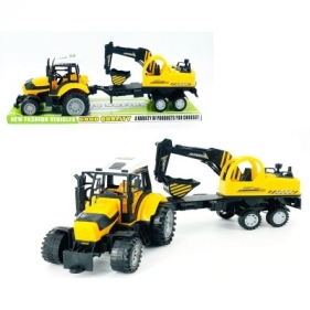 Traktor z koparką