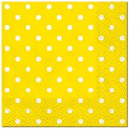 Serwetki Paw Coktail Dots intense yellow k - mix 150 mm x 150 mm (SDC066017)