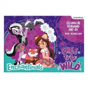 Blok techniczny A4/10k biały Enchantimals (20szt)