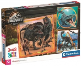 Puzzle 3x48 Super Kolor Jurassic World