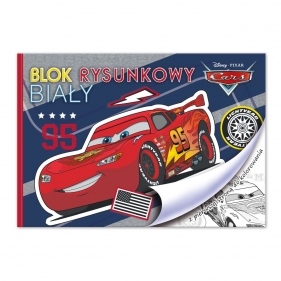 Blok rysunkowy A4/20k, biały - Cars