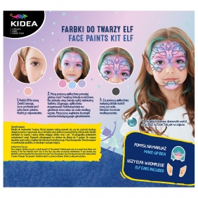 Kidea, Zestaw - farbki do twarzy Efl + elfie uszy