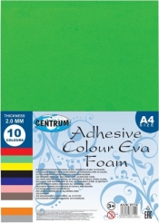 Samoprzylepna kolorowa pianka Eva A4 10 kolorów